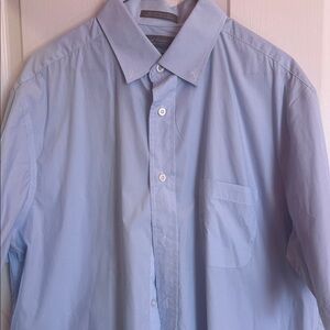 Daniel Cremieux Pale Blue white Pinstripes Men's Dress Shirt - Chest Pocket